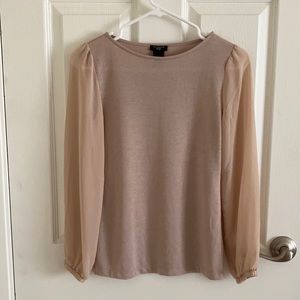 Ann Taylor sheer long sleeve top